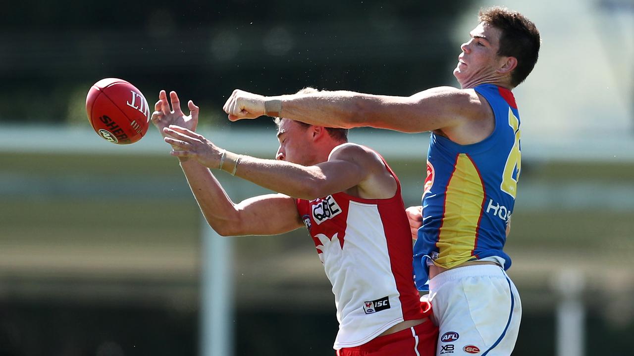 Sam Collins in action for Gold Coast during the JLT Community Series. (Photo by Matt King/Getty Images)