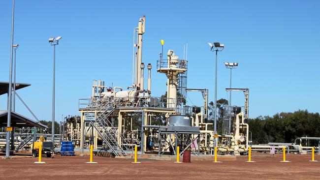 The Moranbah Gas Project coal-seam gas processing plant in Queensland’s Bowen Basin. Picture: Simon Green