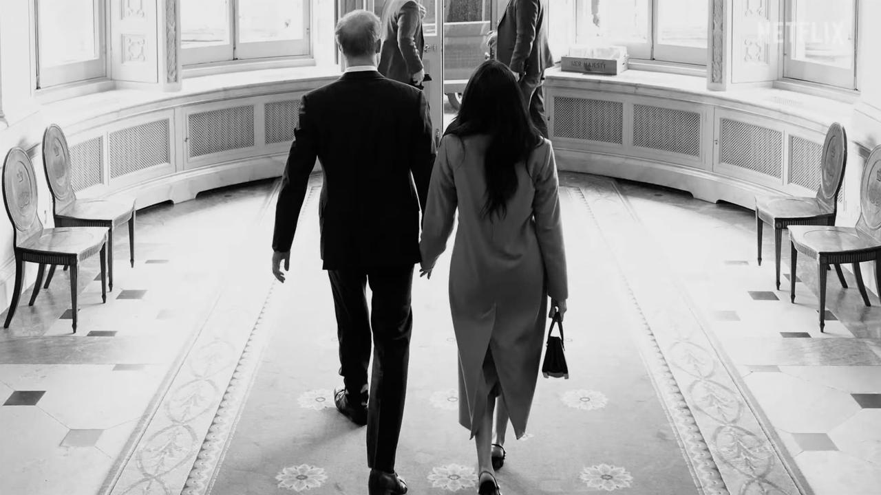 Harry and Meghan in another photo from the Netflix show that appears to have been taken in 2020. Picture: Netflix