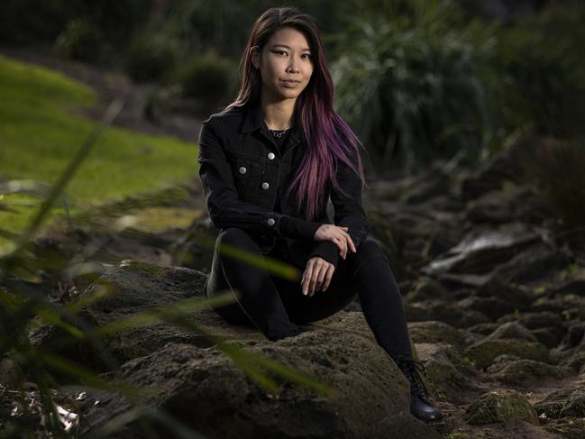 Emily Unity poses for a photograph in Parkville, Melbourne, Victoria. Photo: Daniel Pockett / The Australian