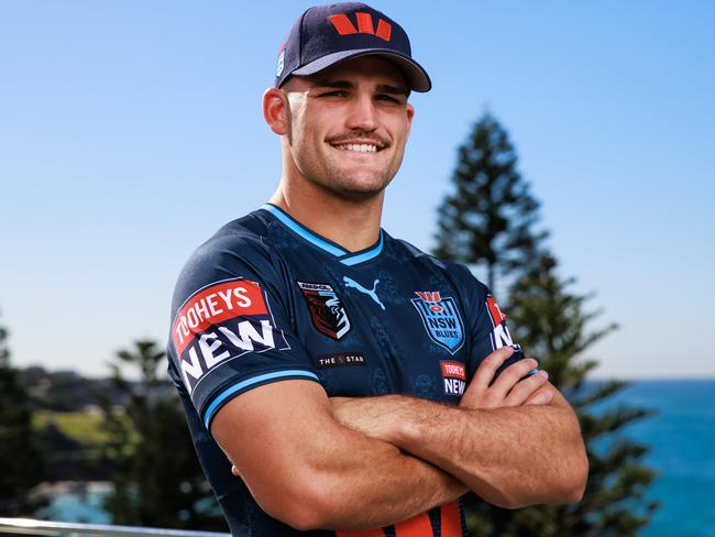 Daily Telegraph. 22, May, 2023.(Blues Camp)NSW Blues, Nathan Cleary, at Crown Plaza Coogee, today. Picture: Justin Lloyd.