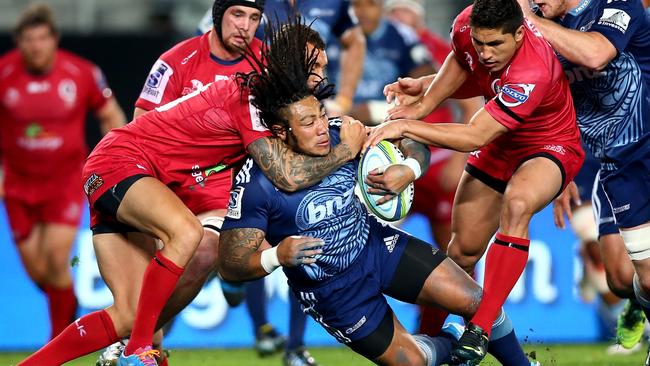 Ma'a Nonu had a massive game for the Blues against the Reds at Eden Park.