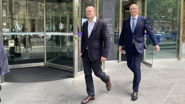 Vaughan Bowen, right, was found not guilty of insider trading by a jury in Melbourne. Picture: Angelica Snowden