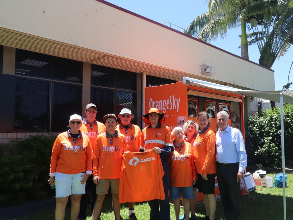 Orange Sky promoting its free laundry services and said demand is skyrocketing in Mackay. Photo taken January 23, 2024. Picture: Luke Lay