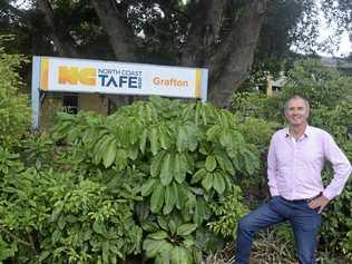 FEE WAIVER: Chris Gulaptis at Grafton TAFE after announcing an increase in fee-free courses. Picture: Tim Jarrett