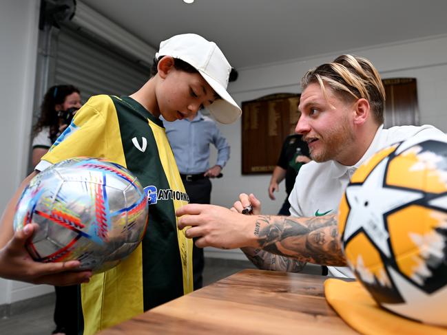 Cummings has been a star attraction in his first Socceroos camp. Picture: NCA NewsWire / Dan Peled