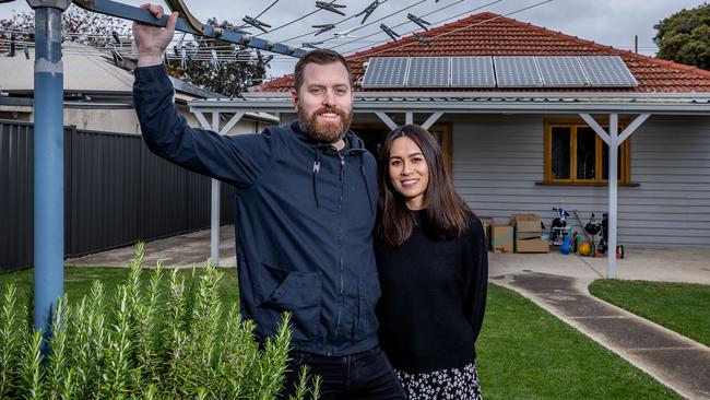 Chris and Julie bought into West Footscray before it is expected to become a $1m+ suburb. Picture: Jake Nowakowski.