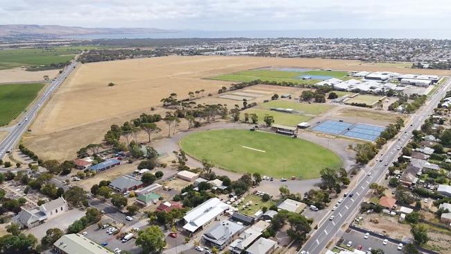 The site of the Aldinga land where the 800-home housing development would go, along side Quinliven Road and Main South Road.