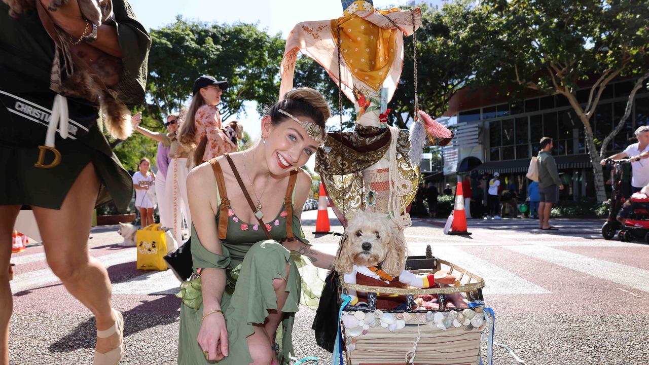 Maia Willow and Captain Co Dependent Colbie at the Ray White Surfers Paradise Next Top Dogel competition on Tedder Avenue Main Beach. Picture, Portia Large.