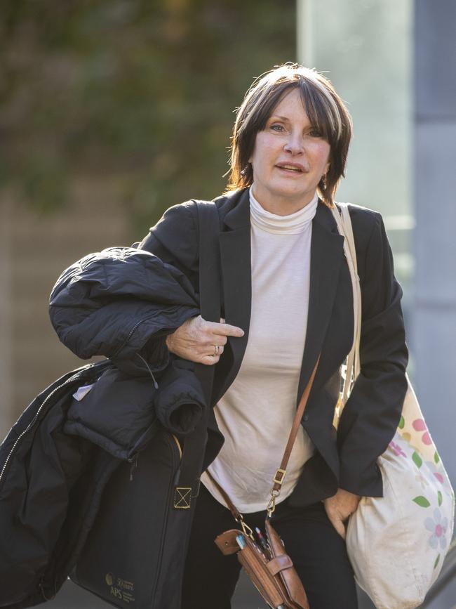 Natasha Lakaev arrives at the Supreme Court of Tasmania, Hobart.