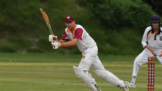 Tewantin/Noosa’s Jarrod Officer is on track to pass a career 6000 runs. Picture: John McCutcheon