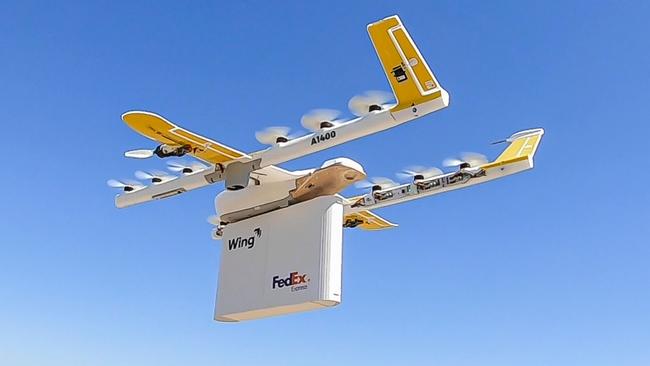 Wing Aviation’s drone delivery service. Picture: AFP