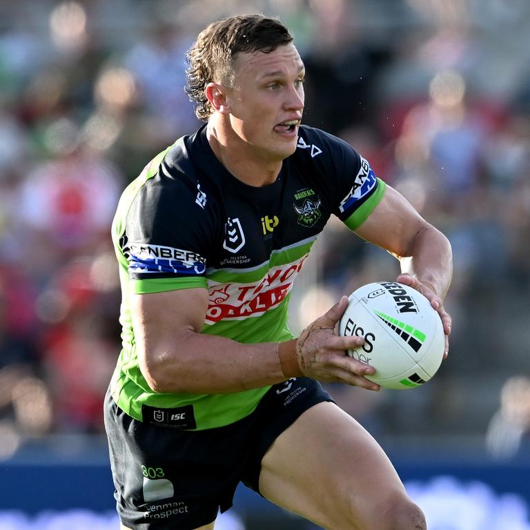 Jack Wighton will be out to make a statement when the Canberra Raiders play the Dragons on Sunday. Picture: Bradley Kanaris/Getty Images