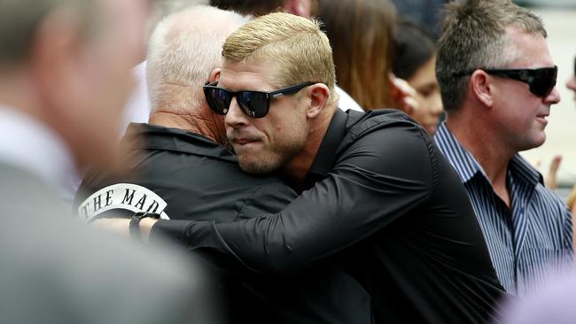 Mick Fanning at the funeral service for his brother Peter Fanning. Pic: Jerad Williams,