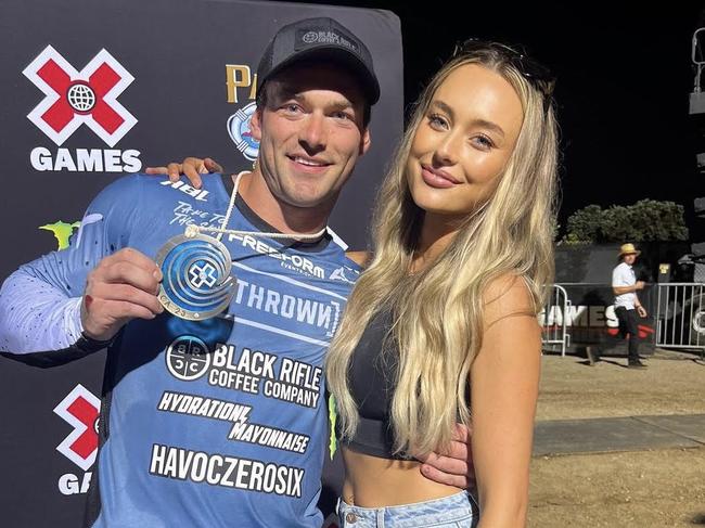 A picture post from Insta of motocross star Jayo Archer with fiancée Beth King. Picture: Instagram/bethkiing