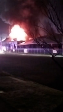 Morwell Bowling Club up in flames