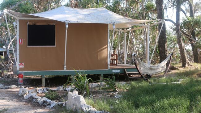 Accommodation on Wilson Island, on the southern Great Barrier Reef. Picture: Janelle Miles