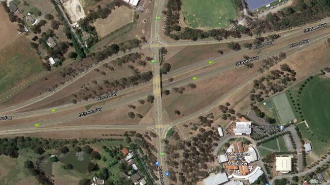 Adelaide Road/Mount Barker interchange as it is now. Picture: Google Maps.