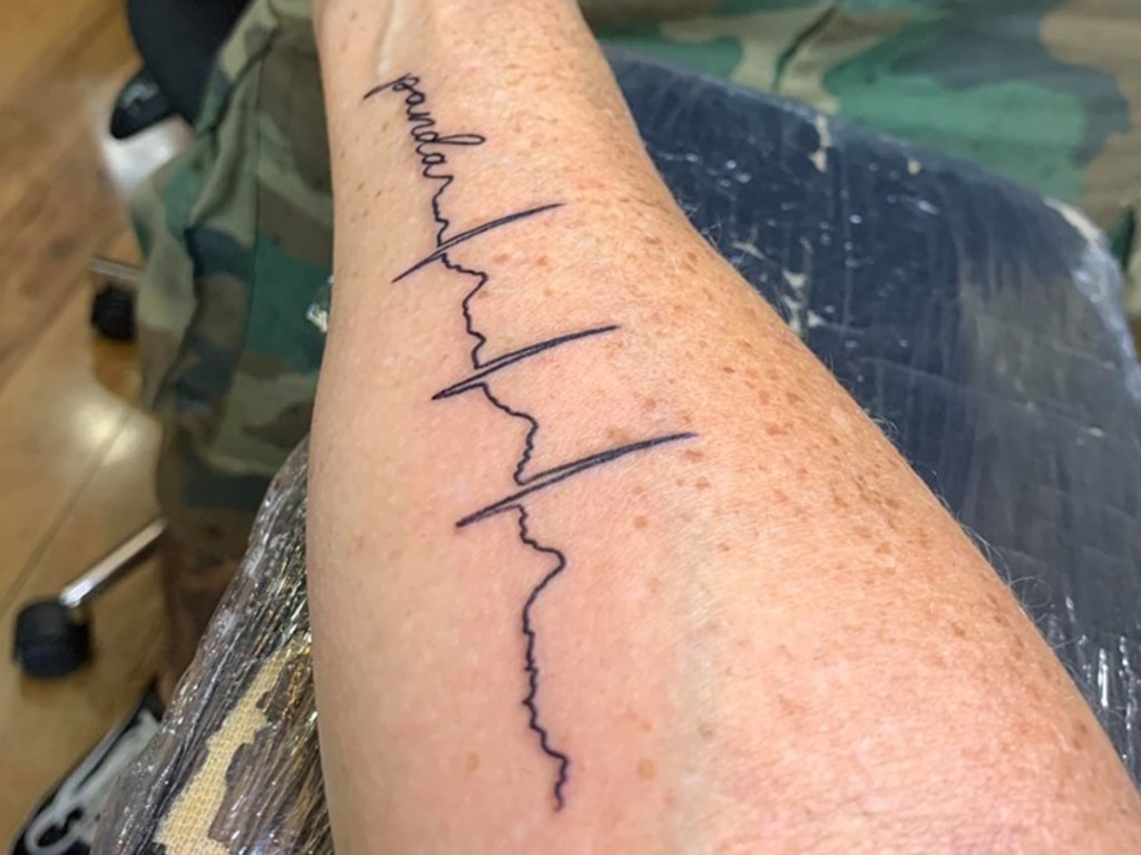 Earlier this month Bailey got a tattoo of her husband’s heartbeat on her arm