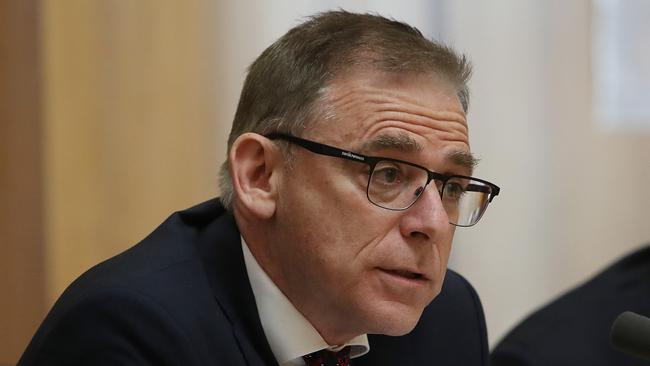 Labor MP Anthony Byrne asks a question in a parliamentary inquiry. Picture: Kym Smith