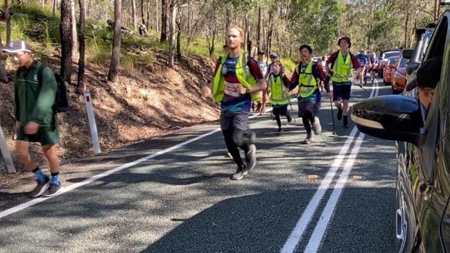 Runners in the Gold Coast hinterland for the Kokoda Challenge 2021.