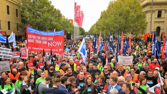 The rally attracted massive crowds. Picture: Mark Stewart