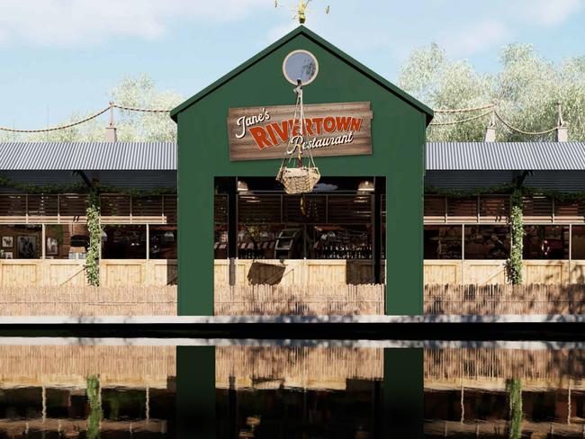 Theme park giant Dreamworld has announced a restaurant as the final addition to their brand new precinct Rivertown. Picture: Supplied