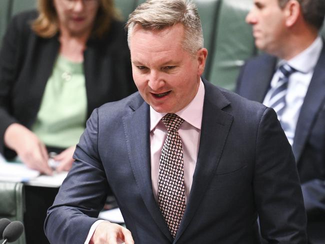 CANBERRA, Australia - NewsWire Photos - October 10, 2024: Minister for Climate Change and Energy, Chris Bowen during Question Time at Parliament House in Canberra. Picture: NewsWire / Martin Ollman