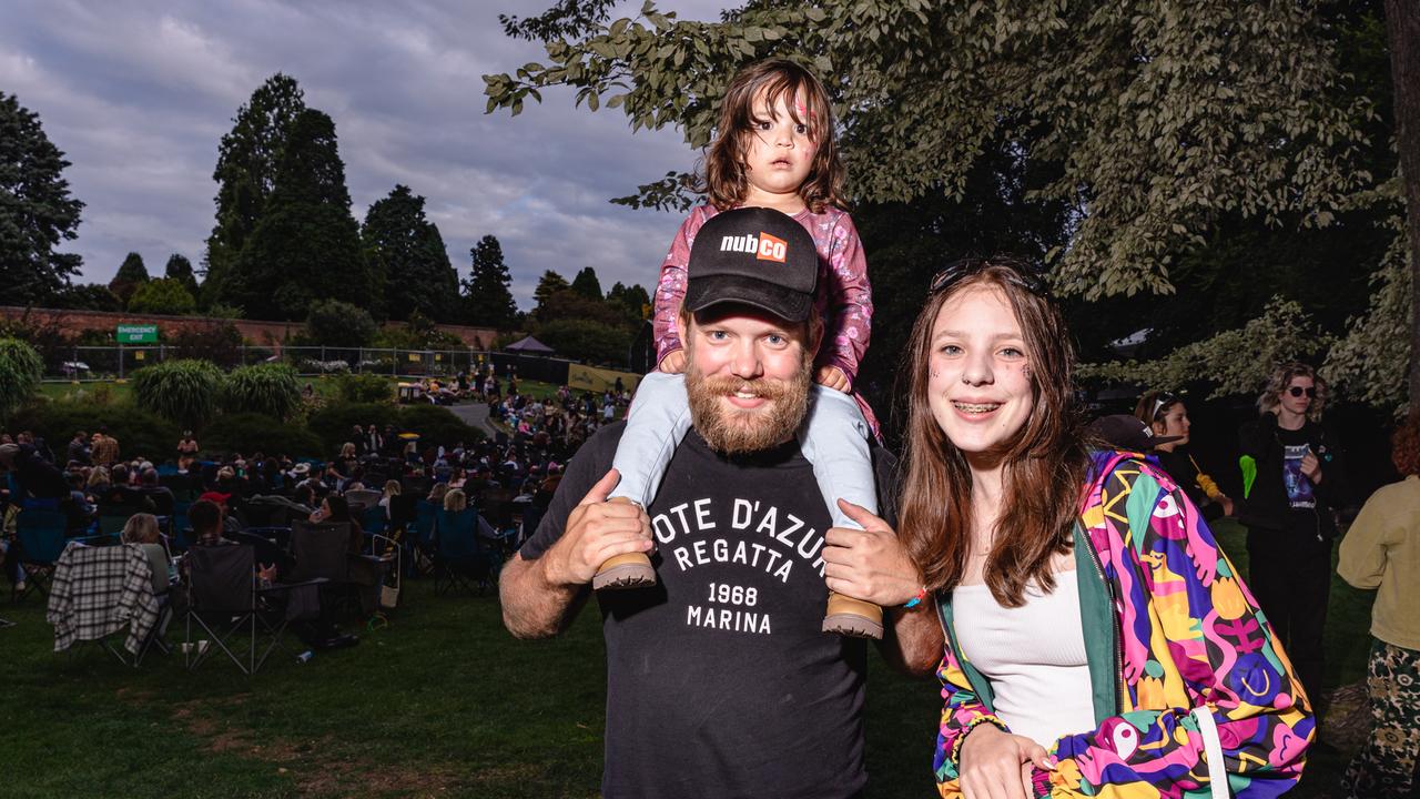 Chris Fokkens and Lucy Keir with Manu SummerSalt Festival at the Royal Botanical Gardens, Hobart. Picture: Linda Higginson