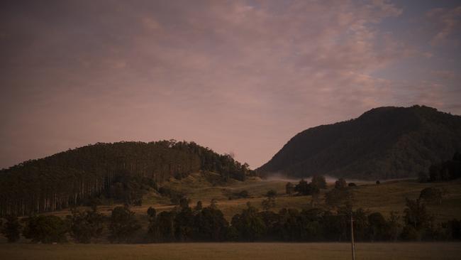 John Van Der ­Kallen and Jane Morgan’s 198-acre former cattle property outside Nimbin in northern NSW. Picture: Andrew Quilty