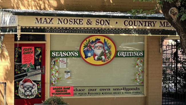 Max Noske & Son Butchery was closed on Tuesday after the death of Tim Noske. Picture: Leon Georgiou