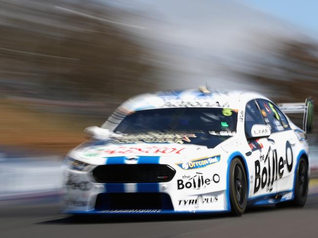 Dean Canto drives the The Bottle-O Racing Ford Falcon FGX during practice.