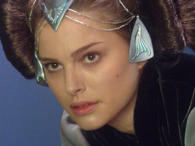 Actor Natalie Portman in scene from film "Star Wars Episode II: Attack of the Clones". two /Films/Titles/Star/Wars/Episode/II/Attack/of/the/Clones