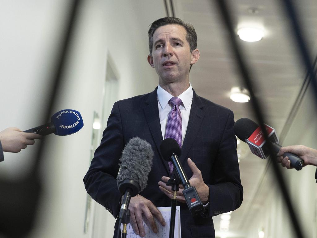 Simon Birmingham has lashed the Queensland government’s ‘unhelpful’ interventions on the AstraZeneca vaccine. Picture: NCA NewsWire/Gary Ramage