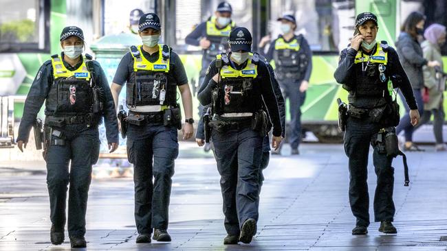 Victoria Police may soon scrap the vaccine mandate that was introduced in 2021. Picture: David Geraghty