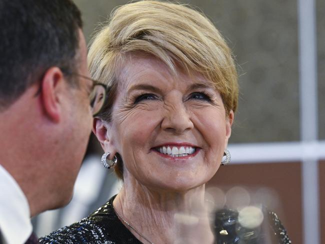 CANBERRA, AUSTRALIA, NewsWire Photos. JULY 26, 2023: Former foreign minister Julie Bishop addresses the National Press Club on the "megatrends in a rapidly changing global environment" in Canberra. Picture: NCA NewsWire / Martin Ollman