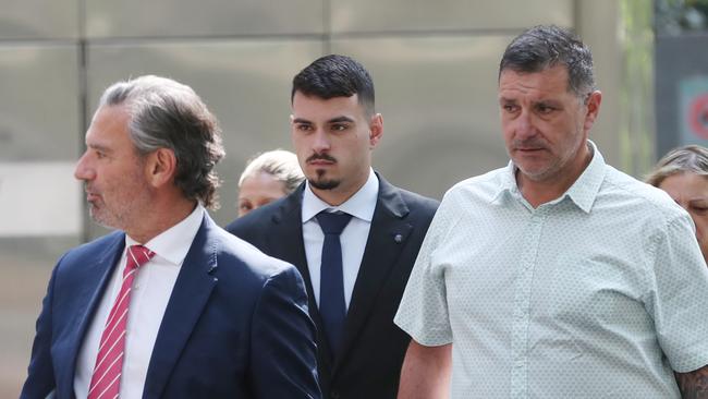 Alex Agelopoulos (centre) is seeking to overturn his jail sentence. Picture: NCA NewsWire / David Crosling