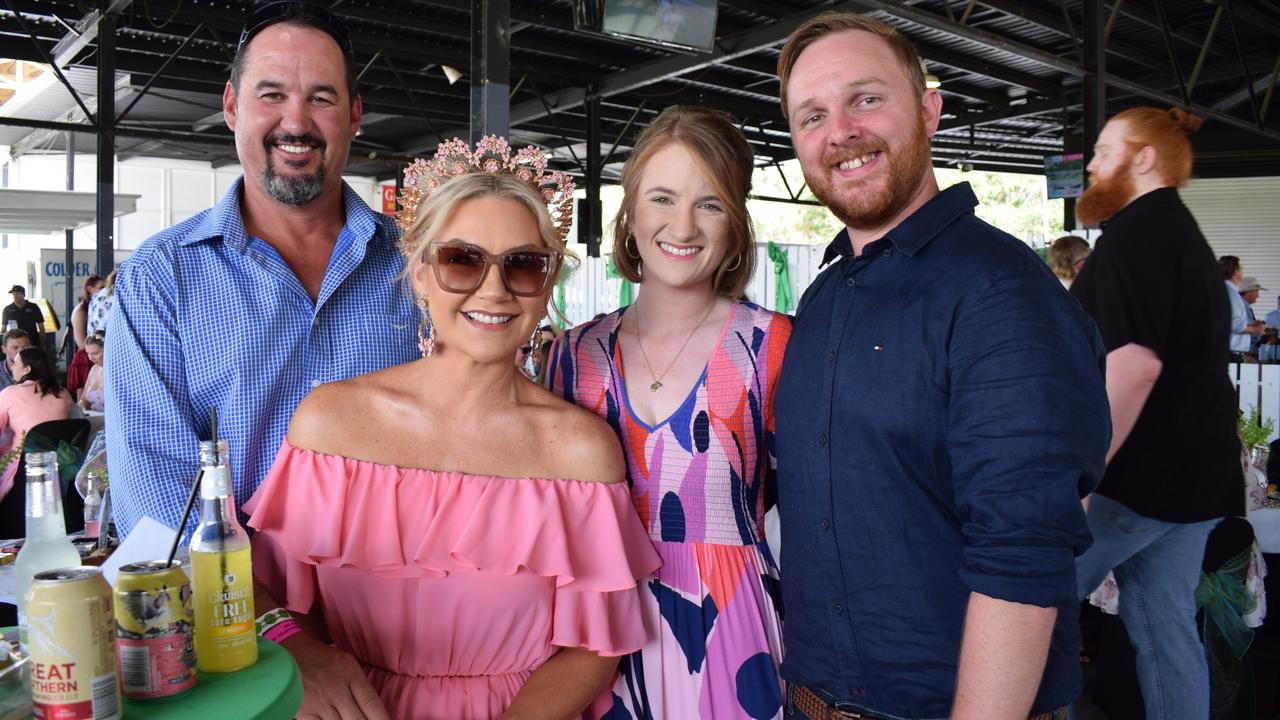 Greg, Rebecca, Sophie and Cameron at the St Patrick’s Day races in Rockhampton on March 12, 2022. Picture: Aden Stokes