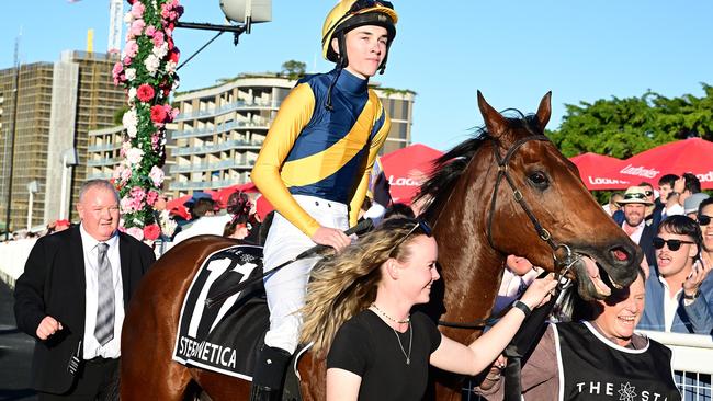 Zac Lloyd, pictured when scoring last year’s Group 1 Stradbroke Handicap aboard Stefi Magnetica. Picture: Grant Peters - Trackside Photography.