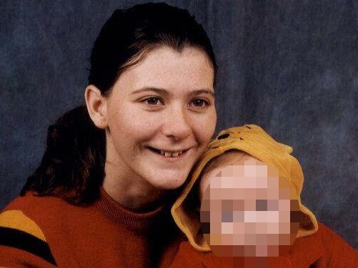 Copy pic of Amber Haigh (19) with her son Royce in 2002. Amber was last seen at Campbelltown Railway Station in southwestern Sydney 05/06/2002.