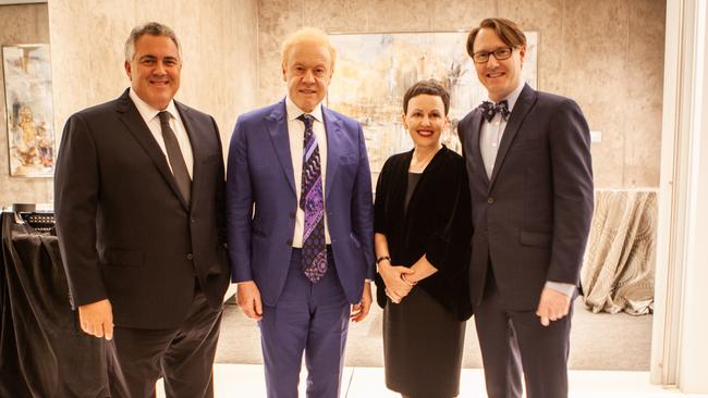 Joe Hockey, left, Anthony Pratt, Ms Galaise and conductor Ben Northey in Chicago.