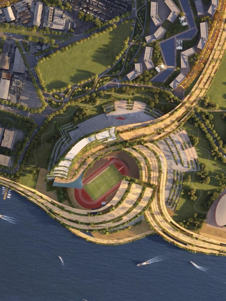 Brisbane Design Alliance proposal for a stadium at Northshore. Picture: Supplied.