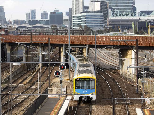 There is money for a new train line in the Victorian Budget. Picture: Nathan Dyer