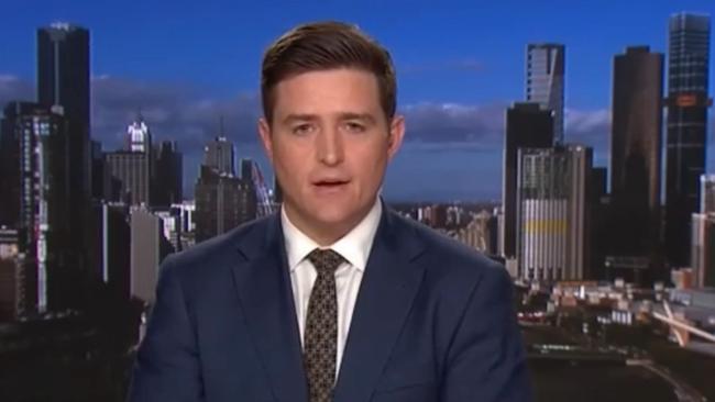 Seb Costello appearing on A Current Affair.