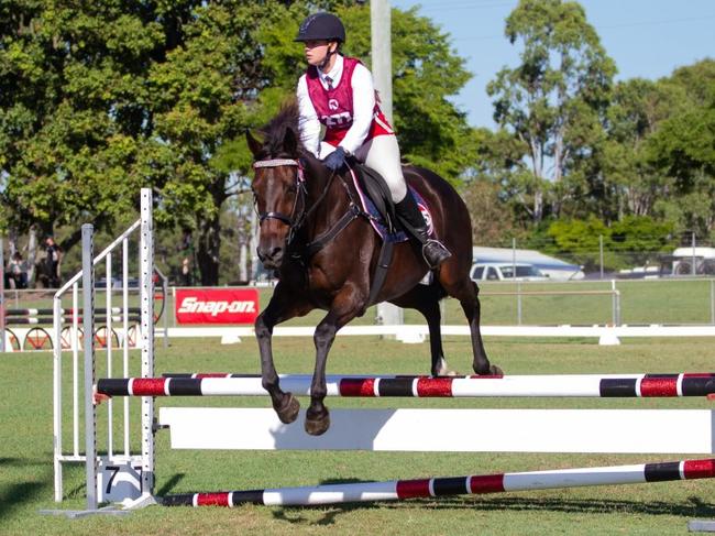 Samantha Wing at the 2023 PQC State Showjumping Championships.