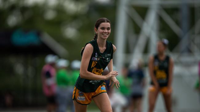 Ciaralii Parnell in the St Mary's vs Nightcliff Tigers 2023-24 NTFL women's qualifying final. Picture: Pema Tamang Pakhrin