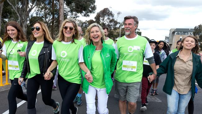 Olivia with family and friends at the Wellness Walk. Picture: Mark Dadswell