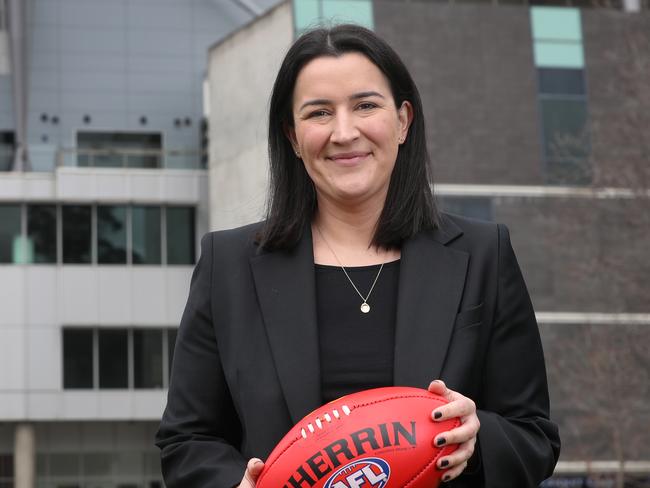 Laura Kane New Head of Football at the AFL. Thursday, August 31, 2023. Picture: David Crosling