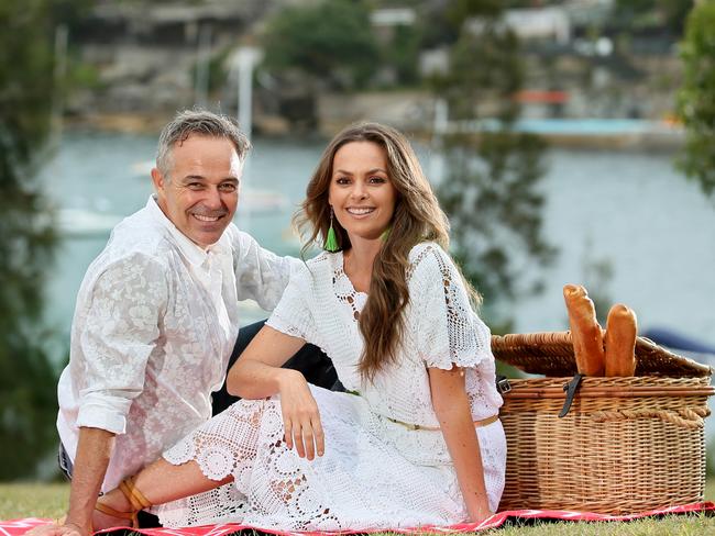 Actor and radio presenter Cameron Daddo with wife, former model Alison Brahe. Picture: Troy Snook