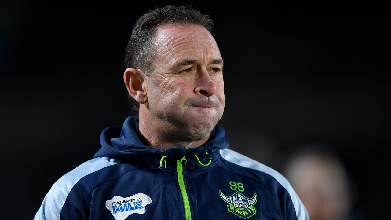 Raiders coach Ricky Stuart confirmed the two players who tested positive to Covid were vaccinated. Picture: NRL Photos